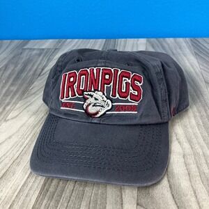 IronPigs Hat 47 Brand Men's One Size Adjustable Navy Blue Green Brim